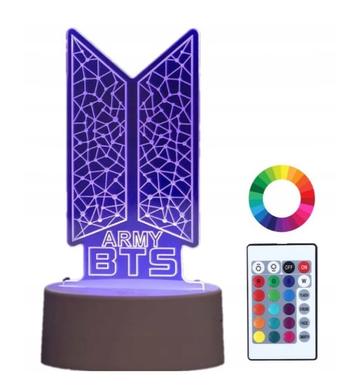Lampka Nocna K-Pop Bts 3D Led Grawer Imię Plexido