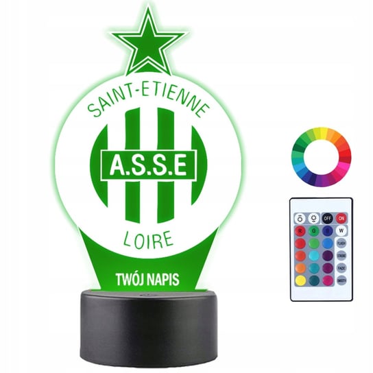 Lampka Nocna LED 3D AS Saint-Étienne Piłka Nożna Prezent Plexido