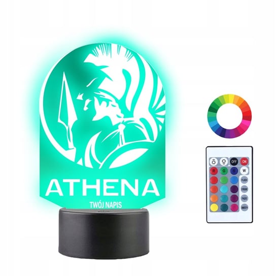 Lampka Nocna LED 3D Atena bogini Mądrości Plexido