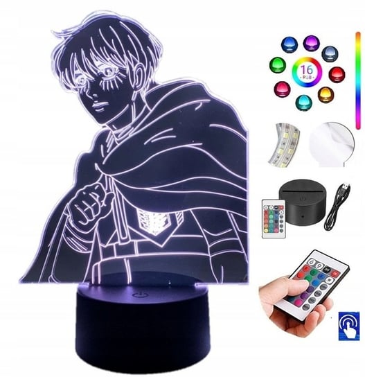 Lampka Nocna LED 3D Attack on Titan Atak Tytanów Plexido