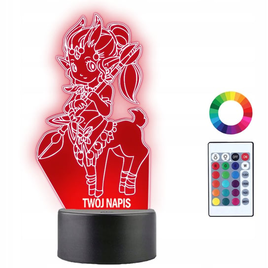 Lampka Nocna LED 3D Enchantress Dota Gra Prezent Twój Napis Imię Grawer Plexido