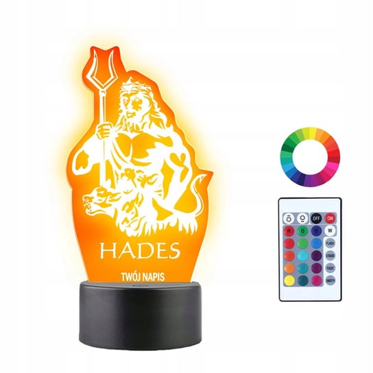 Lampka Nocna LED 3D Hades Bóg Świata Zmarłych Mitologia Plexido