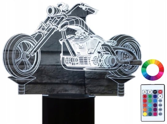 Lampka Nocna Led 3D Led Motocykl Harley Chopper Plexido