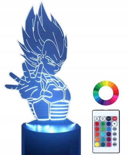 Lampka Nocna LED 3D Led Vegeta Dragon Ball Grawer Plexido