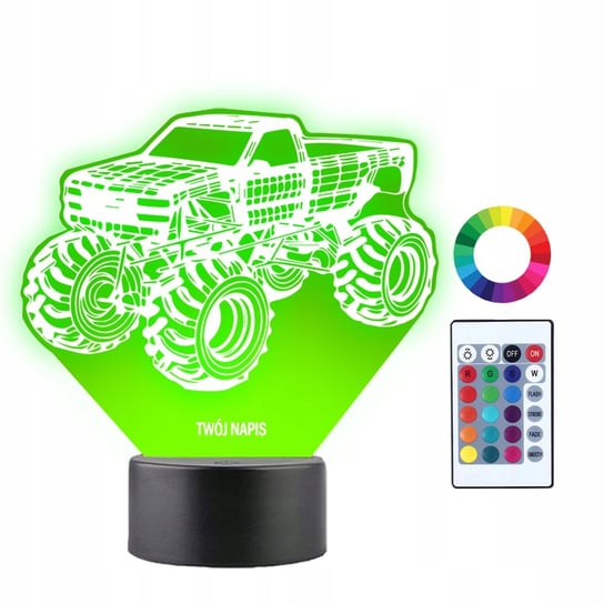 Lampka Nocna LED 3D Monster Truck Plexido