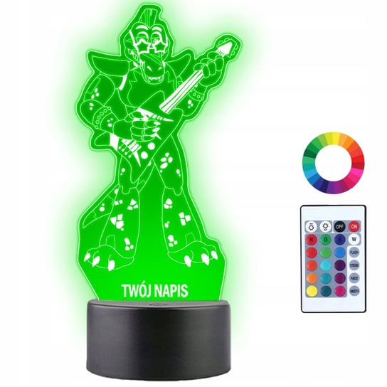 Lampka Nocna LED 3D Monty Fnaf Security Breach Prezent Twój Napis ...