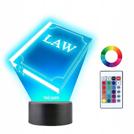 Lampka Nocna LED 3D Prawo Prawnik Plexido