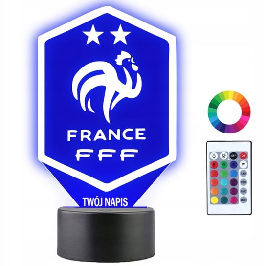 Lampka Nocna LED 3D Reprezentacja Francji w Piłce Nożnej Prezent Plexido
