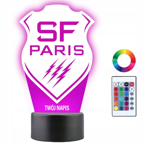 Lampka Nocna LED 3D Stade Français SF Paris Rugby Prezent Plexido
