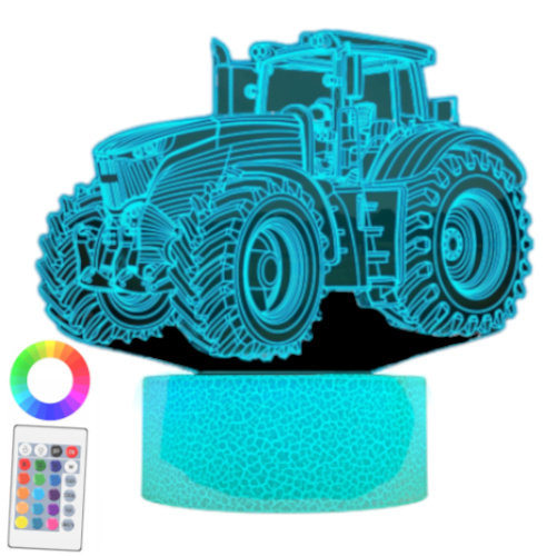 LAMPKA NOCNA LED 3D Traktor Ciągnik Gospodarstwo 16 kolorów + Pilot Inna marka