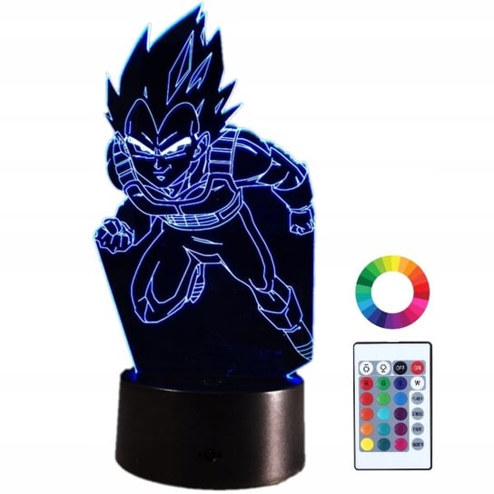 Lampka Nocna LED 3D Vegeta SSJ Dragon Ball Z Plexido