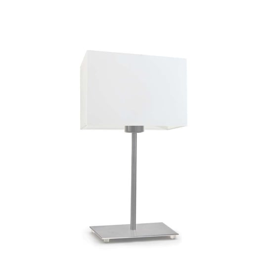 Lampka nocna LYSNE Amalfi, 60 W, E27, biała/stalowa, 40x20 cm LYSNE