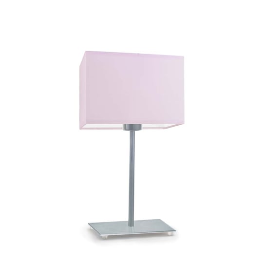 Lampka nocna LYSNE Amalfi, 60 W, E27, jasnoróżowa/srebrna, 40x20 cm LYSNE