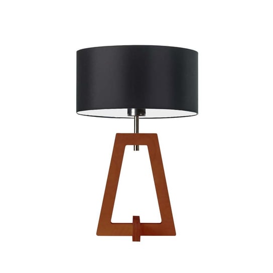 Lampka nocna LYSNE Clio, czarna, mahoniowa, E27, 47x30 cm LYSNE