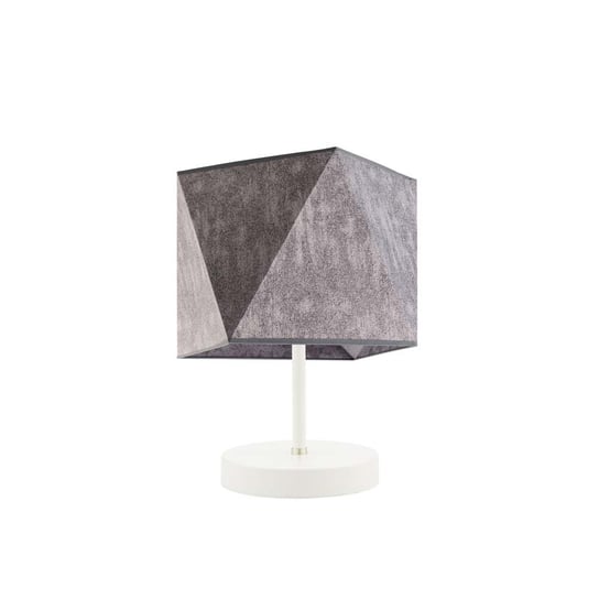 Lampka nocna LYSNE Pasadena, 60 W, E27, beton/biała, 30x23 cm LYSNE