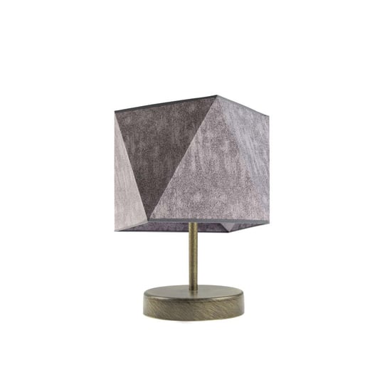 Lampka nocna LYSNE Pasadena, 60 W, E27, beton/złota, 30x23 cm LYSNE