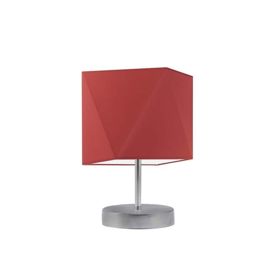 Lampka nocna LYSNE Pasadena, 60 W, E27, czerwona/srebrna, 30x23 cm LYSNE
