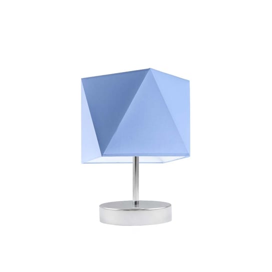 Lampka nocna LYSNE Pasadena, 60 W, E27, niebieska/chrom, 30x23 cm LYSNE