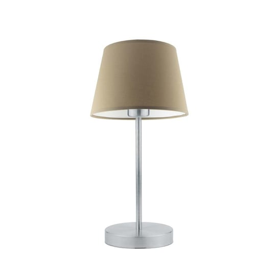 Lampka nocna LYSNE Siena, 60 W, E27, beżowa/srebrna, 41,5x19,5 cm LYSNE