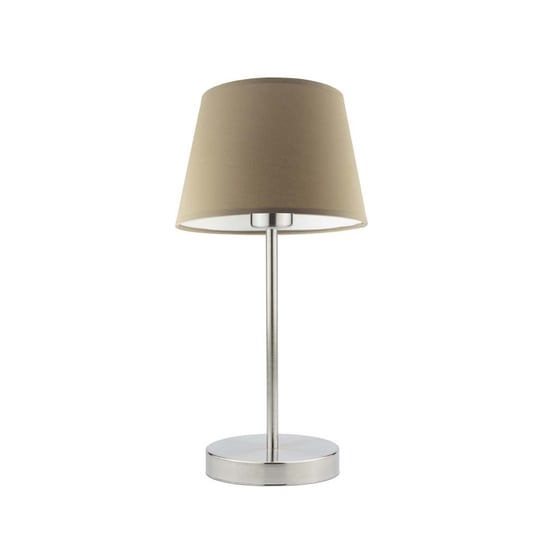 Lampka nocna LYSNE Siena, 60 W, E27, beżowa/stalowa, 41,5x19,5 cm LYSNE