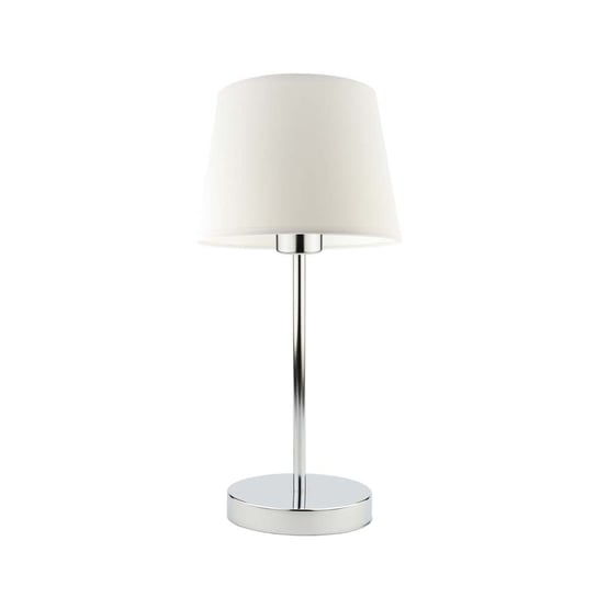 Lampka nocna LYSNE Siena, 60 W, E27, biała/chrom, 41,5x19,5 cm LYSNE
