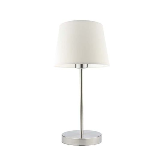 Lampka nocna LYSNE Siena, 60 W, E27, biała/stalowa, 41,5x19,5 cm LYSNE