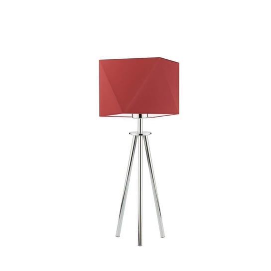 Lampka nocna LYSNE Soveto, 60 W, E27, czerwona/chrom, 50x23 cm LYSNE