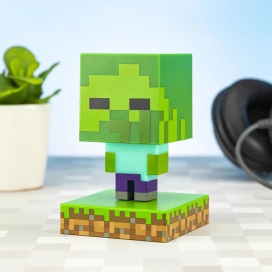 Lampka nocna MINECRAFT ZOMBIE 3D ICON - lampa LED Paladone