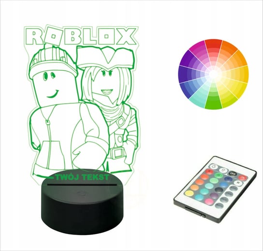 Lampka nocna NA BIURKO 3D LED imię grawer ROBLOX Inna marka