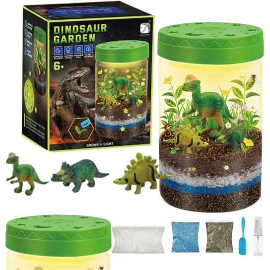 Lampka Nocna Ogród Dinozaura Projektor Piasek Naklejki Rośliny Terrarium Xl Inna marka