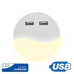 Lampka Nocna Okrągła LED z USB 3000K 505 V-TAC V-TAC