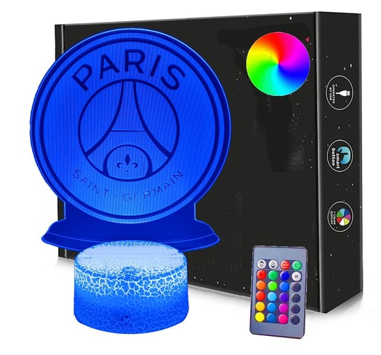Lampka nocna PSG Paris Saint-Germain 3D Led USB / BATERIE + PILOT RGB Inna marka