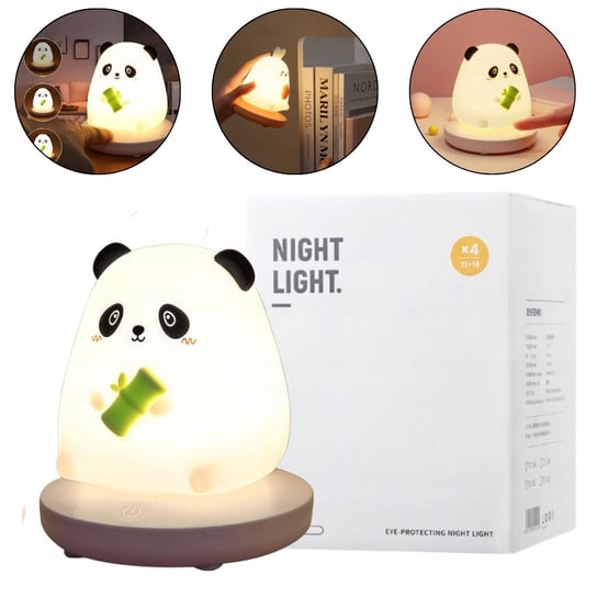 Lampka Nocna Silikonowa Biurkowa Dla Dzieci Panda 3 Tryby Jasności Led Inna marka