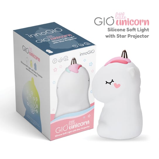 Lampka nocna silikonowa z projektorem INNOGIO GIOunicorn Little Innogio