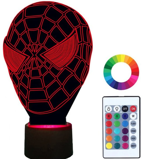 Lampka Nocna Spider-Man Marvel Led Imię Grawer Plexido