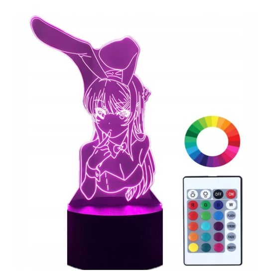 Lampka nocna z imieniem 3d led grawer anime Maximus