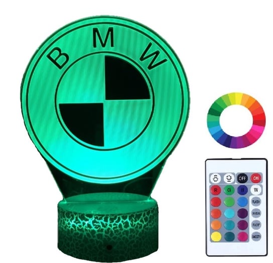 Lampka Nocna Z Imieniem 3D Led Grawer Bmw Logo Plexido