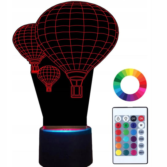 Lampka Nocna Z Imieniem Balony 3D Led Grawer Plexido