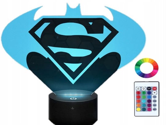 Lampka Nocna Z Imieniem Batman Vs Superman 3D Led Plexido