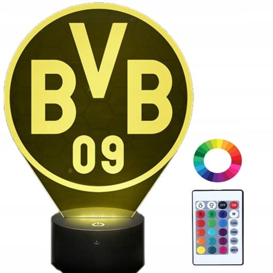 Lampka Nocna Z Imieniem Borussia Dortmund 3D Led Plexido