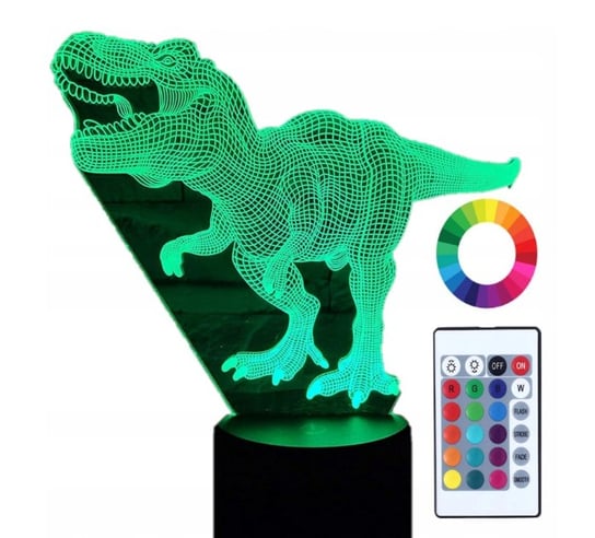 Lampka Nocna z Imieniem Dinozaur T-Rex 3D Led Plexido