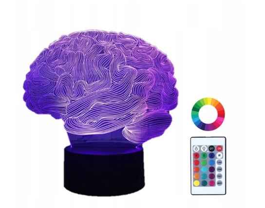 Lampka Nocna z Imieniem Grawer 3D LED Mózg Iluzja Plexido