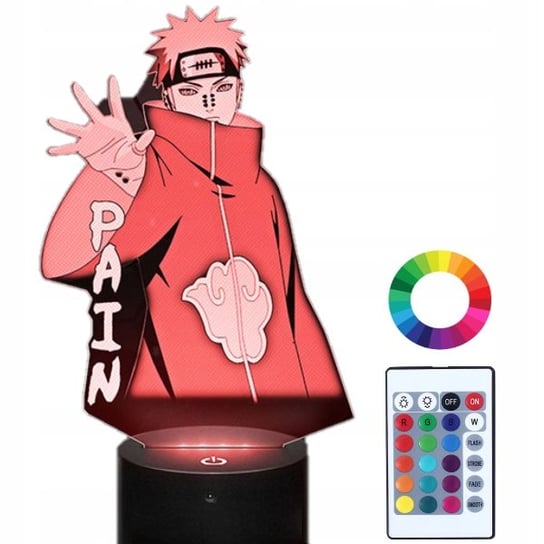 Lampka Nocna Z Imieniem Pain Naruto 3D Led Grawer Plexido