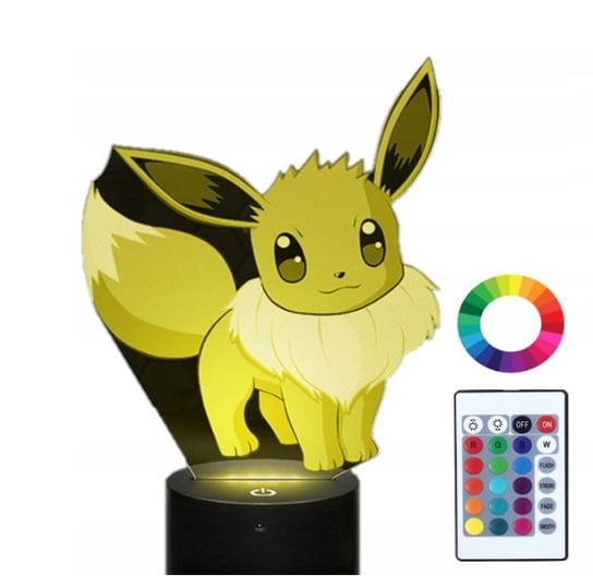 Lampka Nocna z Imieniem Pokemon Eevee Led Grawer Plexido