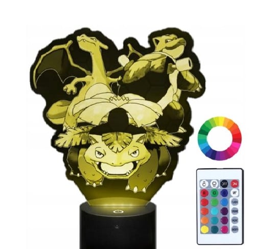 Lampka Nocna z Imieniem Pokemony 3D Led Grawer Plexido