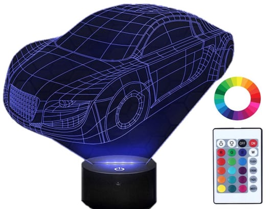 Lampka Nocna Z Imieniem Samochód Audi 3D Grawer Inna marka