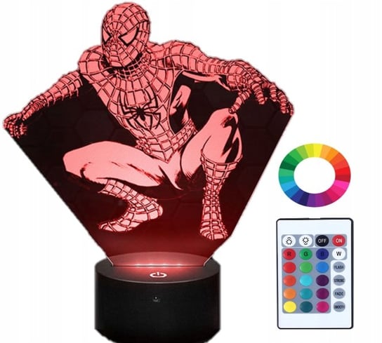 Lampka Nocna Z Imieniem Spider Man 3D Led Plexido