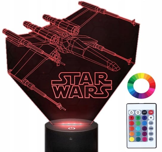 Lampka Nocna z Imieniem Star Wars 3D Led Grawer Plexido