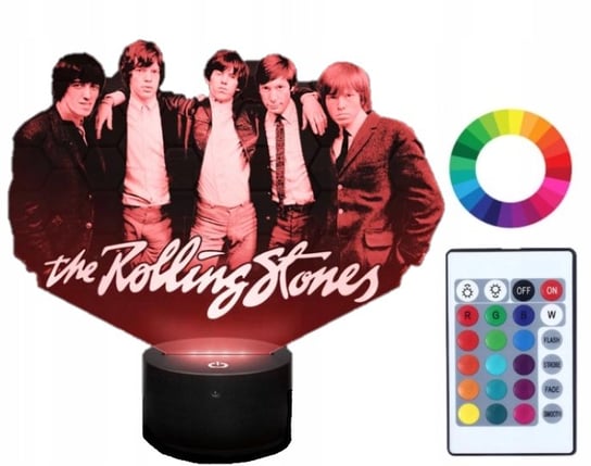 Lampka Nocna Z Imieniem The Rolling Stones 3D Led Plexido