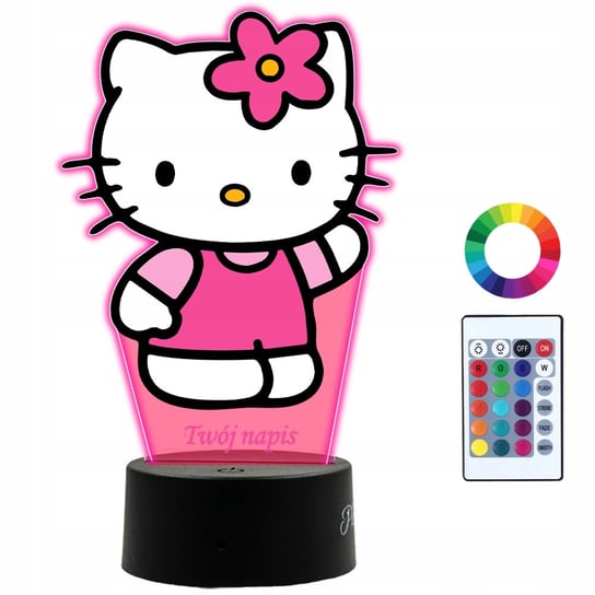 Lampka Nocna z Nadrukiem 3D LED Hello Kitty Plexido